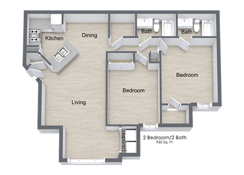 2 Bedroom Floor Plan